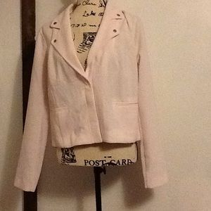 LC Lauren Conrad light pink button up jacket