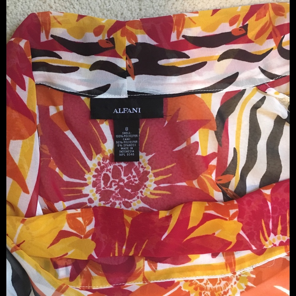 NWOT Alfani drape neck blouse - Picture 2 of 6
