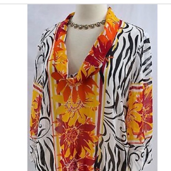 NWOT Alfani drape neck blouse - Picture 3 of 6