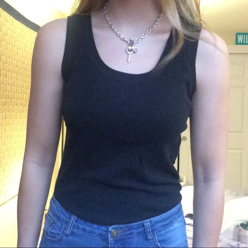 Black Eddie Bauer cotton tank top