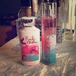 Bath & bodyworks pink chiffon lotion & fragrance