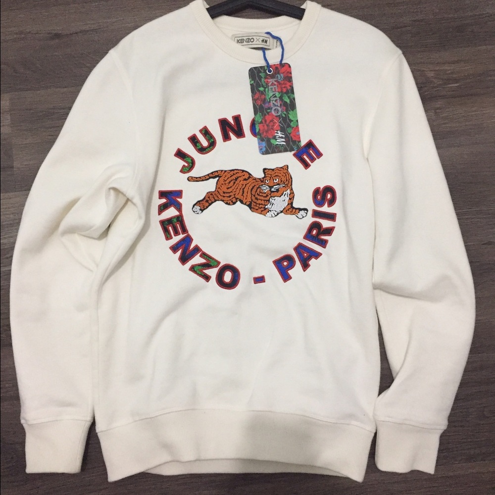 Kenzo x H&m white sweatshirt size S