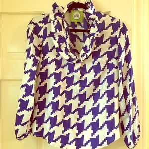 Elizabeth McKay silk Elizabeth ruffle shirt -Sz 2