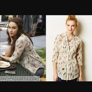 Anthropologie bird blouse