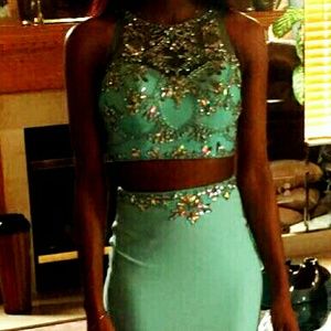 Seafoam Green Prom Dress