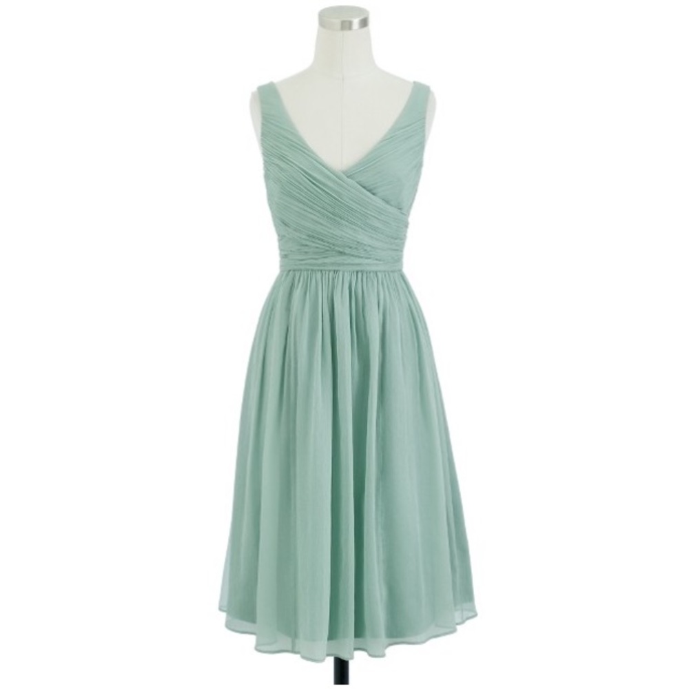 Jcrew petite 00 Heidi dress in silk chiffon