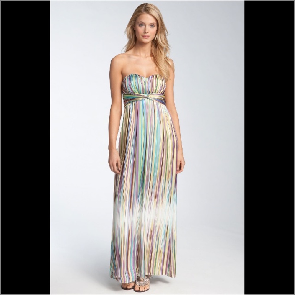 Jessica Simpson Sweetheart Charmeuse Maxi Dress 6