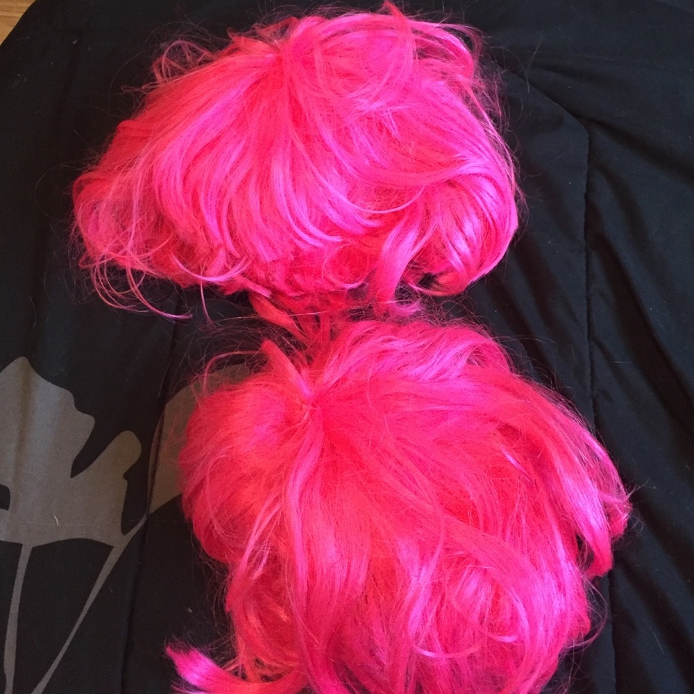 Pink Bobbed Wigs