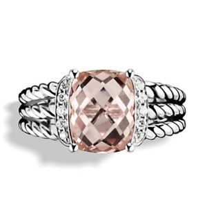 David Yurman Morganite ring with box