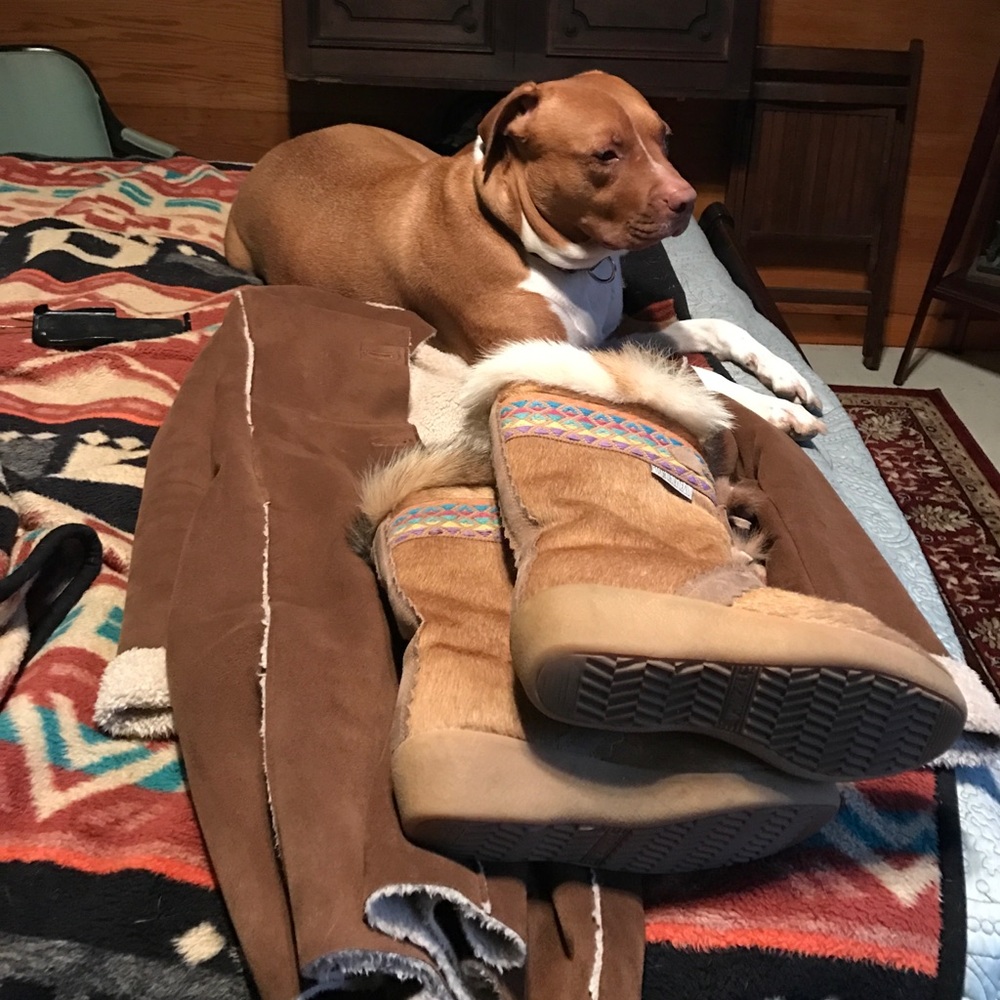 Coat and boots