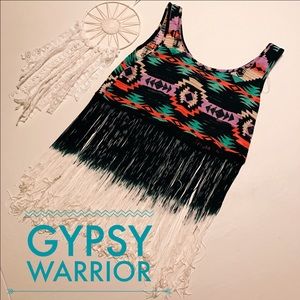 Mojave Desert Fringe Crop Top