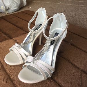 New white stiletto heels