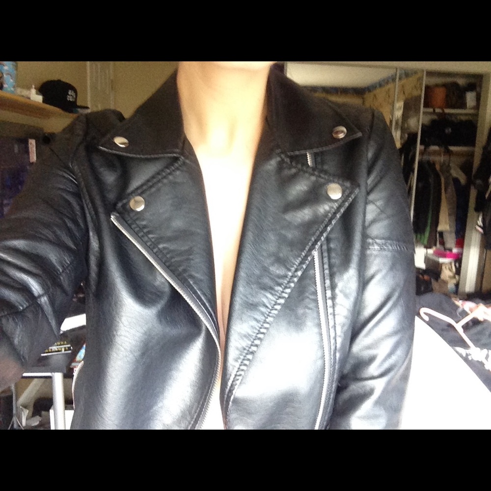 Size small leather jacket!