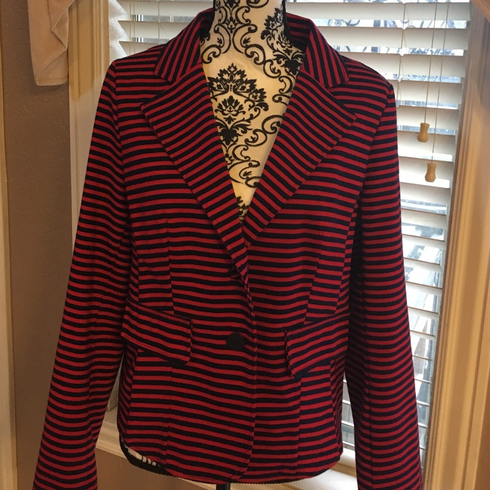 Lenard Red & Blue Blazer Like New