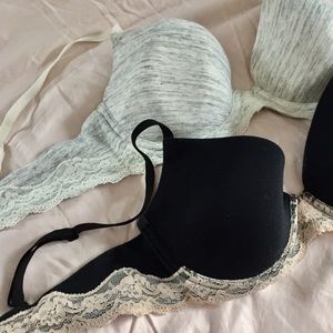 2 Cotton t-shirt Bras - worn once