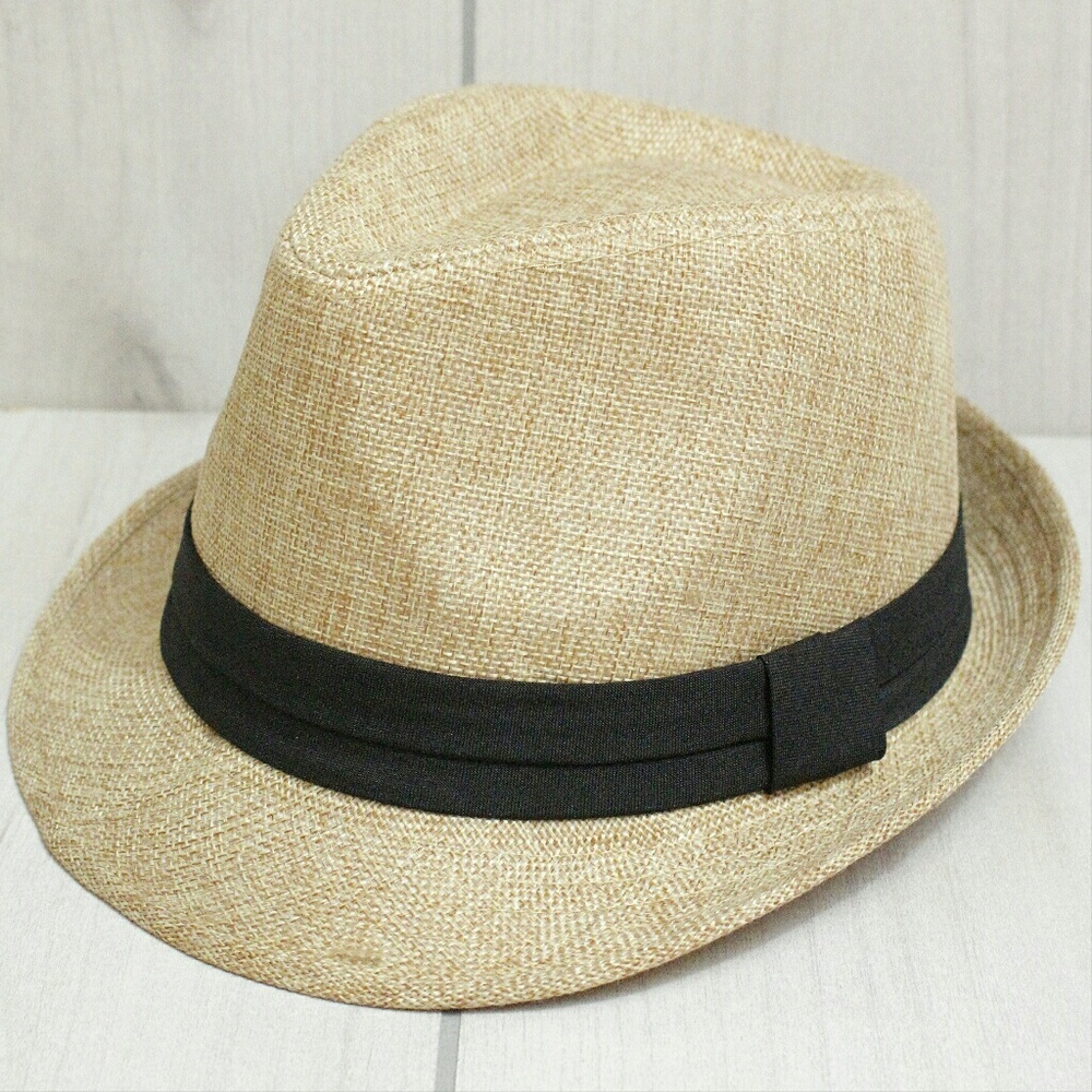 Men's Summer Fedora Black Banded Hat