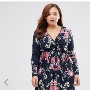 Floral print maxi dress jersey material NWT