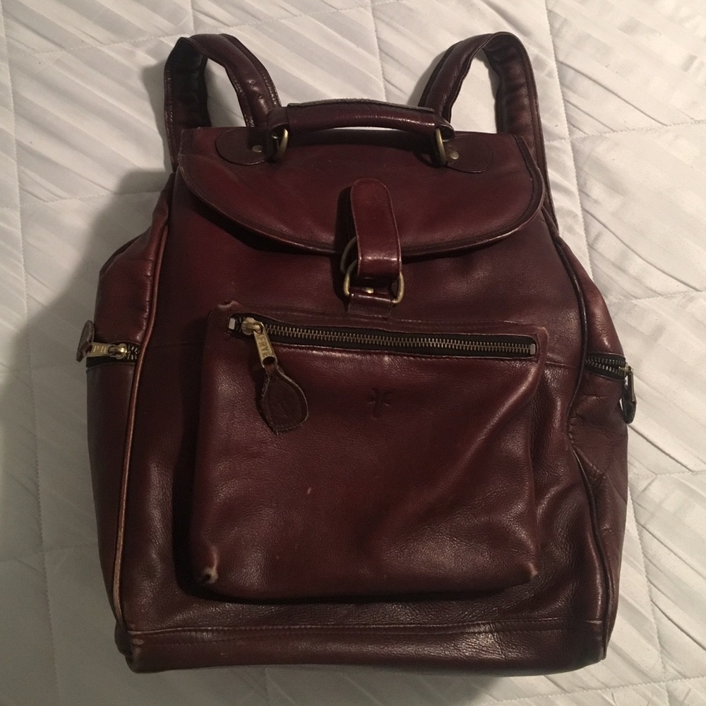 FRYE leather back pack