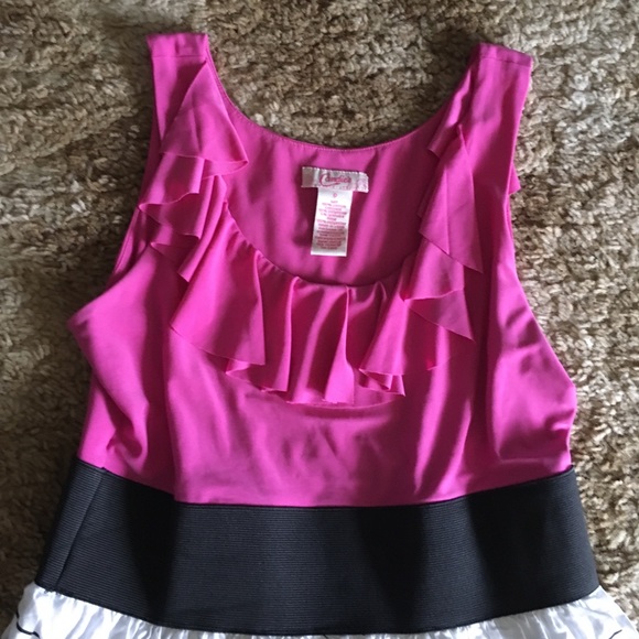 Candie’s Pink and Striped Dress - Picture 2 of 4