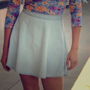 Cute circle denim skirt