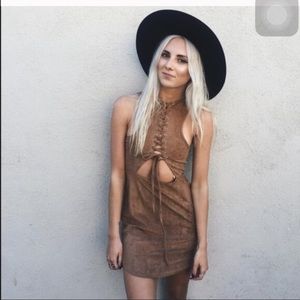 NWT LF suede dress