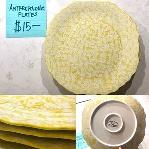Anthropologie Plates / set of 5