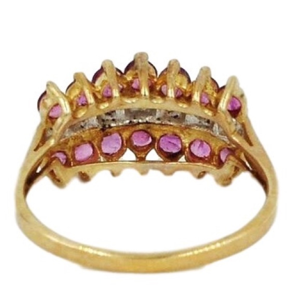 10K RUBY/DIAMOND RING SIZE 7. 5 GRAMS. - Picture 4 of 4