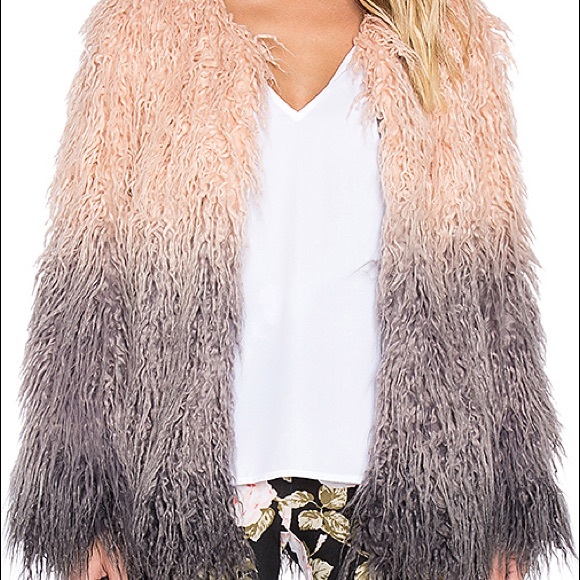Show Me Your MuMu Jackets & Blazers - Show Me Your Mumu ombré faux fur jacket, XS