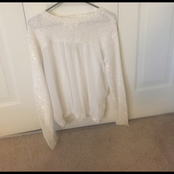Cream sparkle sweater - Picture 2 of 4