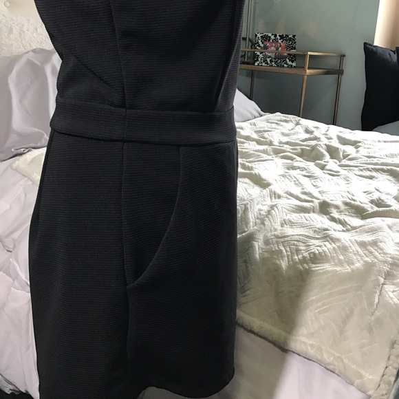 NWOT Black Shorts Romper, Size Large - Picture 2 of 5