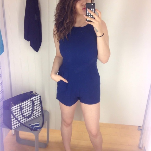 NWOT Black Shorts Romper, Size Large - Picture 5 of 5