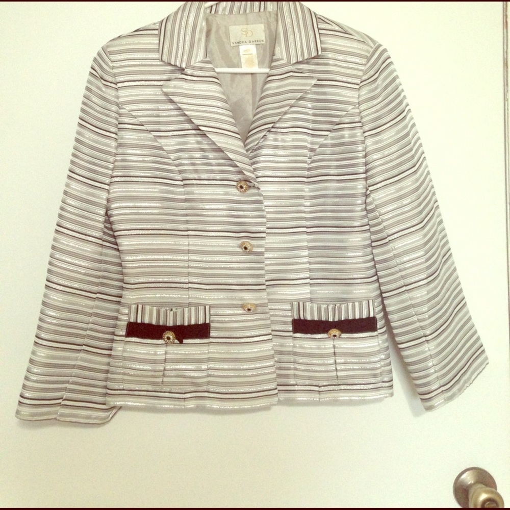 Silver striped blazer