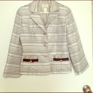 Silver striped blazer