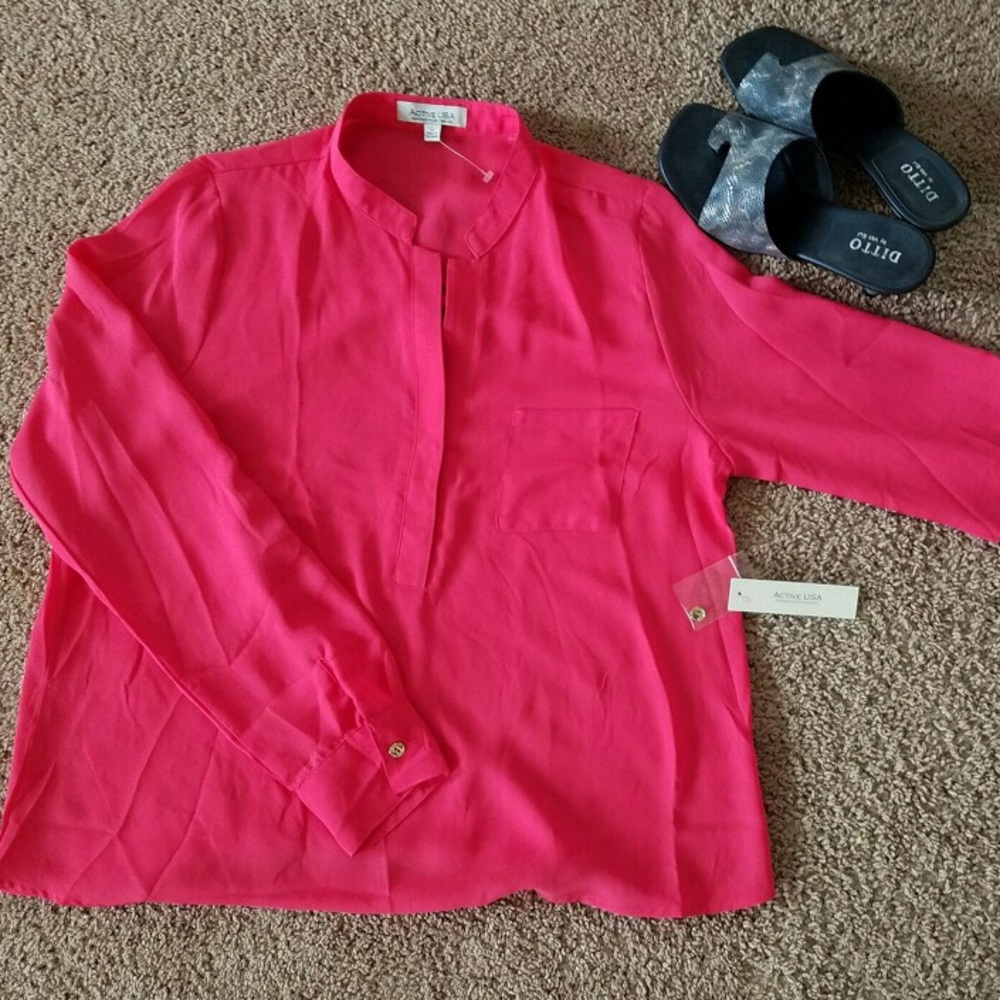 NWT hot pink blouse