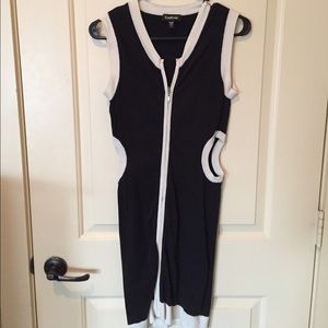 Black and white mini dress