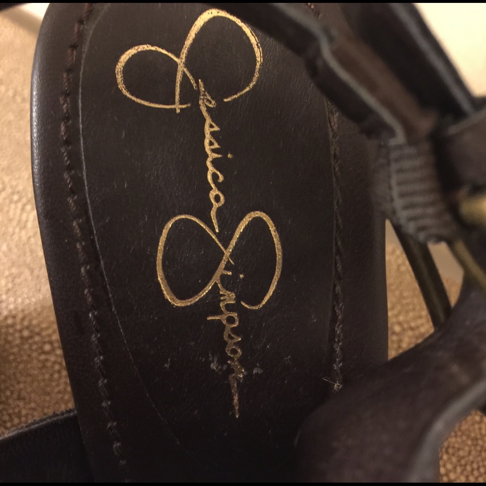 SOLD   Jessica Simpson Heels - Brown and Tan - Picture 4 of 4