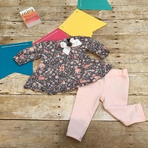 Forest Friends Blush & Gray Outfit