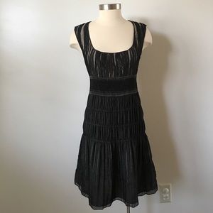 Black and Nude Banded Cocktail Dress by Max Studio