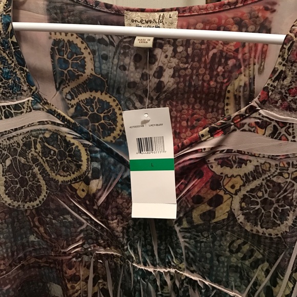 NWT Large one world tunic with sequins - Picture 3 of 6