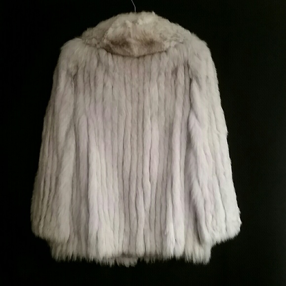 100% Geniune Rabbit Fur Coat Sz M - Picture 3 of 4