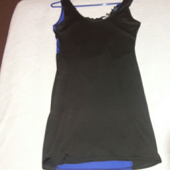 Very cute blue and black dress never worn. - Picture 3 of 4