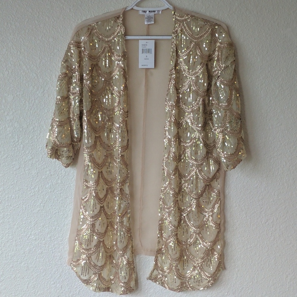 Gold Sequined Kimono