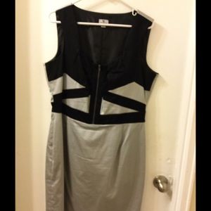 Grey and black dress