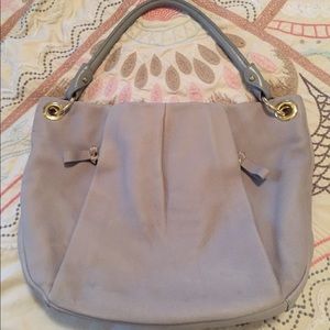 Vince Camuto grey leather satchel purse