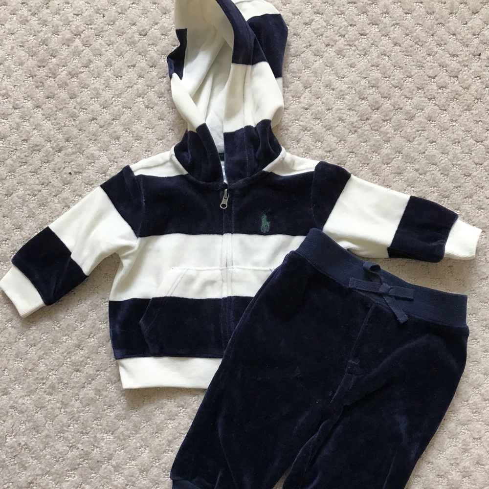 Infant boys Polo velour sweatsuit