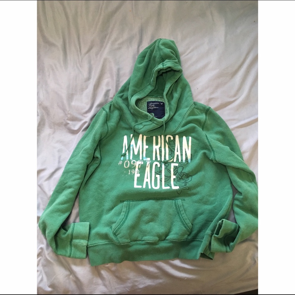 American Eagle Outfitters Green Pull Over Hoodie