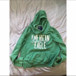 American Eagle Outfitters Green Pull Over Hoodie