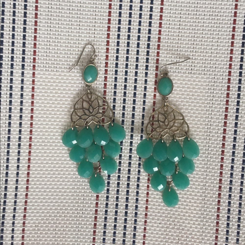 Teal Earrings