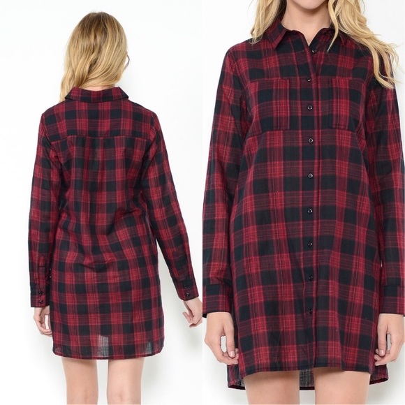 **SOLD OUT** plaid mini dress🌹 - Picture 2 of 3
