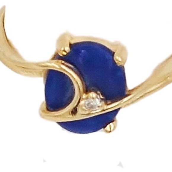 Beautiful 14K Gold Sapphire, Diamond Ring - Picture 4 of 4